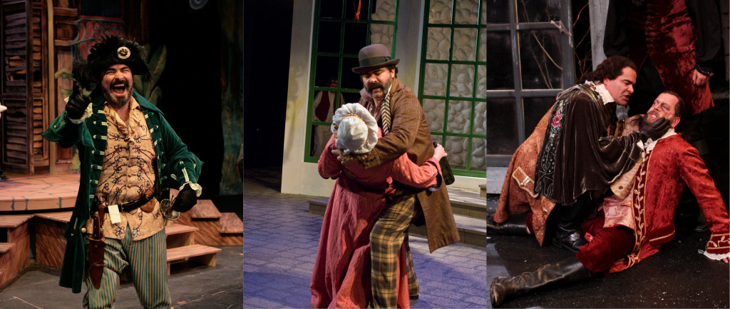 Ray Gonzalez in Seattle Shakespeare Company's productions of "The Comedy of Errors" (2007), "Twelfth Night" (2009), and "As You Like It" (2012).