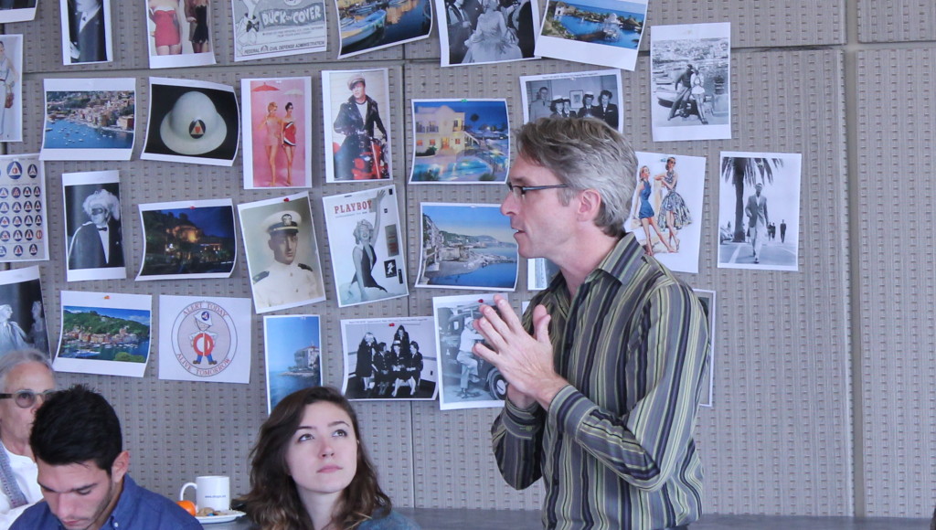 Artistic Director George Mount at the first rehearsal for "Much Ado About Nothing."